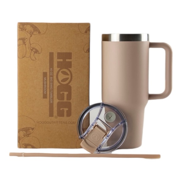 CUSTOM ENGRAVED 40oz Powder Coated Big Swig Tumbler MUSHROOM - Picture 1 of 9